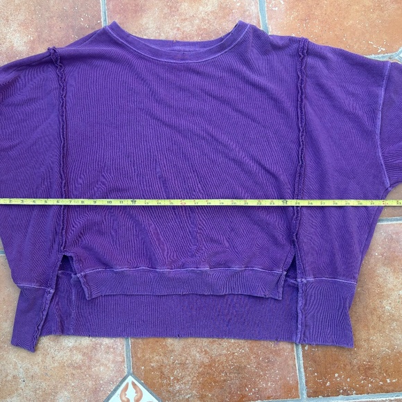 We The Free People Camden Sweatshirt Size S Purple - Picture 3 of 5